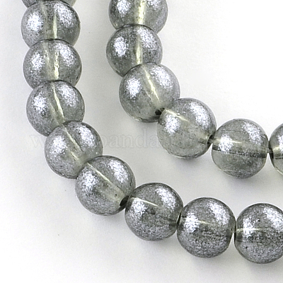 Transparent Spray Painted Glass Bead Strands&nbsp;DGLA-R050-6mm-16-1