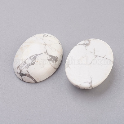 Natural Howlite Flat Back Cabochons&nbsp;G-G741-30x40mm-19-1