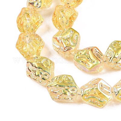 Electroplate Glass Beads Strands&nbsp;EGLA-N012-08K-1