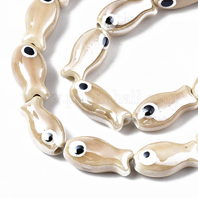 Handmade Porcelain Ceramic Beads Strands&nbsp;PORC-T006-03K-1
