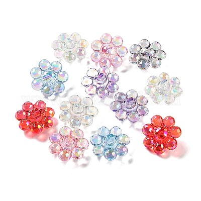 UV Plating Transparent Acrylic Shank Buttons&nbsp;MACR-K356-14-1