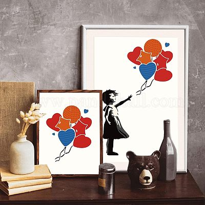 Wholesale FINGERINSPIRE 5 PCS Banksy Stencil Layered Design