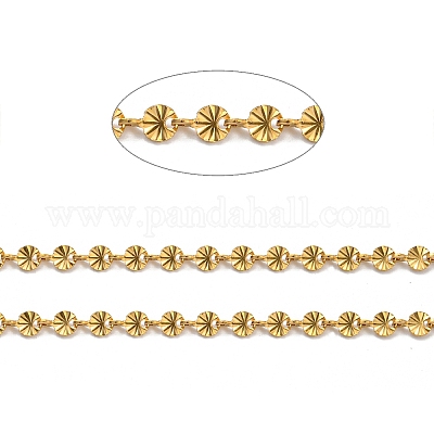 304 Stainless Steel Flower Link Chains&nbsp;CHS-C009-22G-1