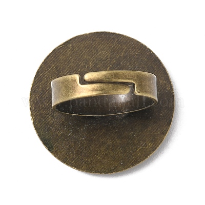 Adjustable Alloy Ring Components&nbsp;PALLOY-WH0101-70AB-1