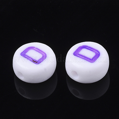 Initial Acrylic Beads&nbsp;OACR-E001-20D-1