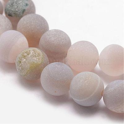 Natural Druzy Geode Agate Bead Strands&nbsp;G-K166-09-10mm-08-1