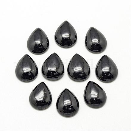Natural Black Stone Cabochons&nbsp;G-R417-10x14-46-1