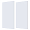 2 Sheets HDPE Plastic Sheets, Rectangle, White, 30.5x15.3x0.6cm