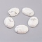 Natural Howlite Flat Back Cabochons, Oval, 30x22x7~8mm