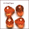 Imitation Austrian Crystal Beads, Grade AAA, K9 Glass, Faceted, Drop, Dark Orange, 10x12mm, Hole: 0.9~1.5mm