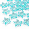 Transparent Acrylic Beads, Star, Light Blue, 28.5x29.5x7.5mm, Hole: 1.8mm, about 189pcs/500g