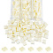 210~240Pcs Glass Seed Beads, 2-Hole, Square, Light Yellow, 5x4.5~5.5x2~2.5mm, Hole: 0.5~0.8mm