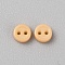 Mini Resin Button, 2-Hole Doll BJD Garment Accessories, Flat Round, Wheat, 3x1mm, Hole: 0.5mm