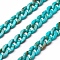 Acrylic Curb Chains, Dark Turquoise, Link: 13x10~10.5x2.5~3mm, about 70cm/strand, 27.56 inch