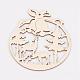 Undyed Wooden Pendants&nbsp;WOOD-K005-04-1