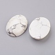 Natural Howlite Flat Back Cabochons&nbsp;G-G741-30x40mm-19-2