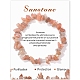 Natural Sunstone Chips Beaded Stretch Bracelets&nbsp;PW-WG309C1-19-1