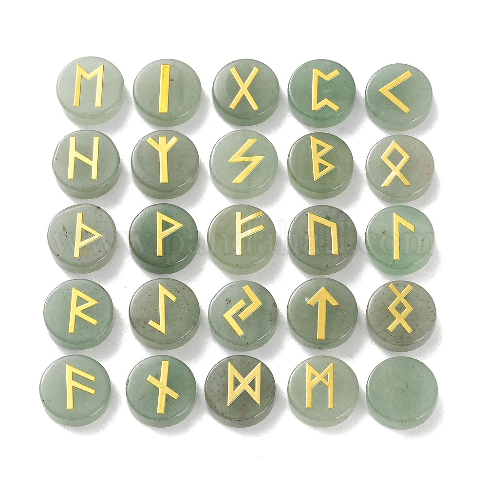 Wholesale Brass Elder Futhark Alphabet Engraved Symbol Flat Round ...