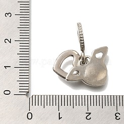 Rack Plating Alloy Crystal Rhinestone European Dangle Charms&nbsp;FIND-H005-44AS