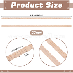 Gourd Wood Carving Waistline Edge Strips for Living Room Background Wall Decorative&nbsp;DIY-WH0622-560A