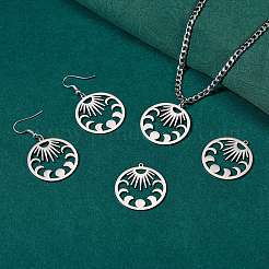 5Pcs 201 Stainless Steel Pendants&nbsp;STAS-SZ0002-07P
