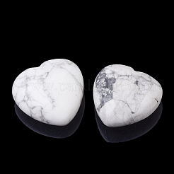 Natural Howlite Heart Palm Stone&nbsp;X-G-S295-08C