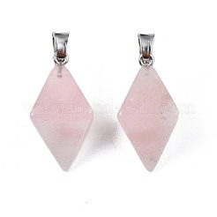 Natural Rose Quartz Pendants&nbsp;G-N326-107A