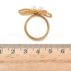 304 Stainless Steel with Acrylic Finger Rings&nbsp;RJEW-Z118-01G