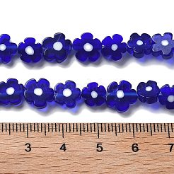 Handmade Millefiori Lampwork Beads Strands&nbsp;LAMP-F035-09M