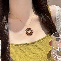 7Pcs 7 Colors Spray Painted Alloy and Enamel Big Pendants&nbsp;ENAM-YW0008-21