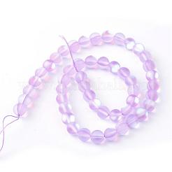 Synthetic Moonstone Beads Strands&nbsp;G-R375-8mm-A02