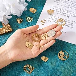 14Pcs 7 Style Brass Charms&nbsp;KK-PJ0001-26