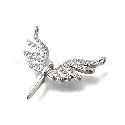 Brass Micro Pave Cubic Zirconia Pendants&nbsp;KK-Z102-14P