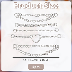 5Pcs 304 Stainless Steel Chains Links&nbsp;HJEW-OC00357