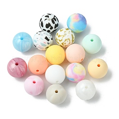 Round Food Grade Eco-Friendly Silicone Focal Beads&nbsp;SIL-F003-05