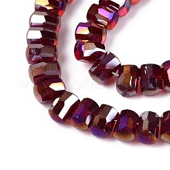 Electroplate Transparent Glass Beads Strands&nbsp;EGLA-N022-09A-B02
