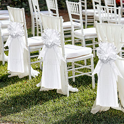 Polyester Pull Bows with Gauze Fabric&nbsp;AJEW-WH0485-10