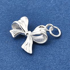 925 Sterling Silver Bowknot Charms&nbsp;STER-F059-11S