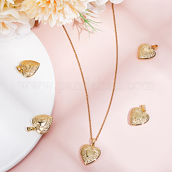 6Pcs Brass Locket Pendants&nbsp;KK-BBC0015-53