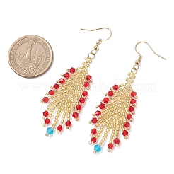 Glass Seed Dangle Earrings&nbsp;EJEW-MZ00569-01