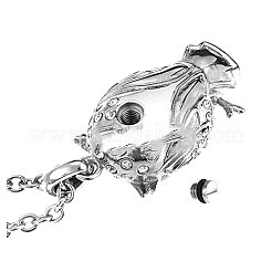 Stainless Steel Owl Pendant Urn Ashes Necklaces&nbsp;PW-WGD5347-01
