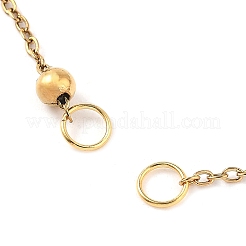 2Pcs 2 Colors 304 Stainless Steel Round Ball Cable Chain Bracelet Making&nbsp;AJEW-JB01331