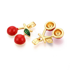 Brass Enamel Pendants&nbsp;KK-N257-52G