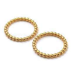 304 Stainless Steel Round Beaded Finger Ring&nbsp;STAS-B045-09G