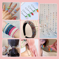 390Pcs 3 Colors Transparent Colours Glass Seed Beads&nbsp;GLAA-TA0003-76B