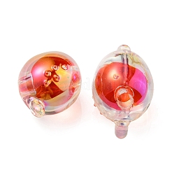 UV Plating Rainbow Iridescent Acrylic Beads&nbsp;OACR-F004-07G