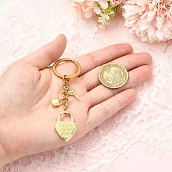 Brass Micro Pave Clear Cubic Zirconia Keychain&nbsp;KEYC-YW00302