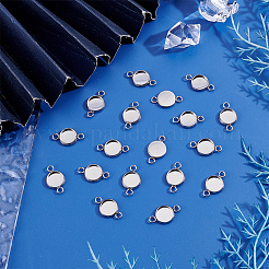 60Pcs 304 Stainless Steel Cabochon Connector Settings&nbsp;STAS-BBC0009-57A