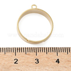 Adjustable Brass Finger Rings Setting for Hanging Pendant&nbsp;KK-K414-07G