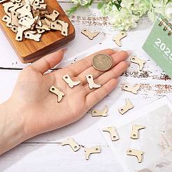 160Pcs Wood Pendants&nbsp;WOOD-CA0001-79B
